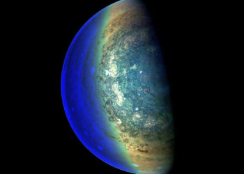 Южный полюс Сатурна в объективе космического корабля «Юнона»