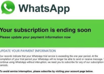 Мошенники предлагают продлить подписку на WhatsApp