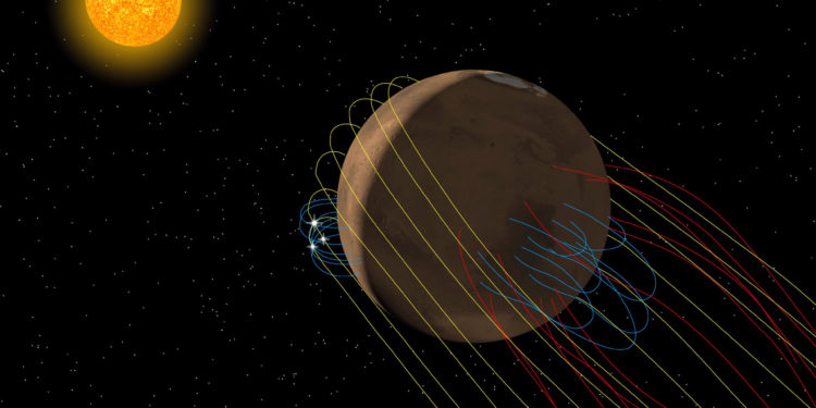 Марс может обладать невидимым магнитным «хвостом»