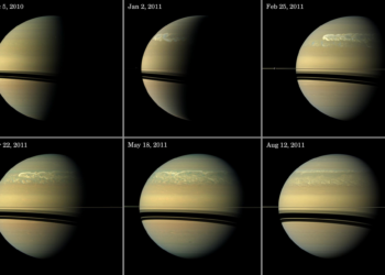 Опубликованы новые изображения колоссального шторма на Сатурне